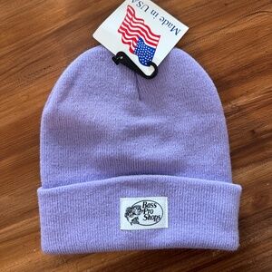 Bass Pro Shops Logo Label Knit Cuff Beanie - Violet Tulip NWT